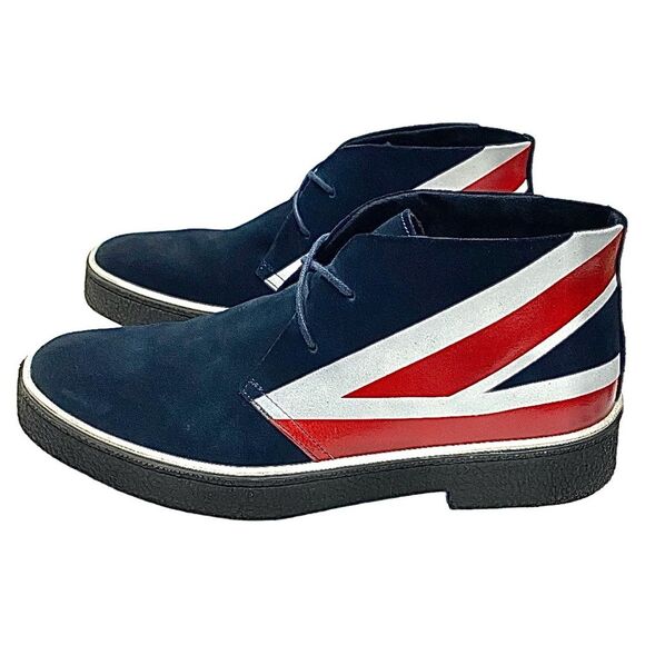 British Walkers Playboy Union Jack Chukka Boots Men’s Size 11 M/W | Multicolor - Picture 7 of 10